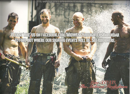 Roy Mokosso as 'Mr. August' on the 2014 St. Paul Firefighter fund raiser calendar