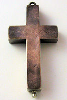 Antique Victorian Civil War Catholic clergy pectoral cross reliquary that once beloned to Father Valentine Stimmler