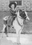 Little cowgirl, Gale Hare, about 1947