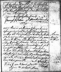 Second page of Parish Death Record of Eva Stimmler, December 1778.