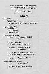 Genevieve O'Konek Liturgy.