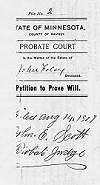 Petition to Prove Will of John Foley.