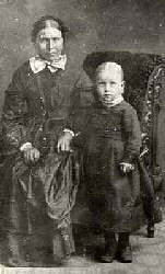 Mother Maren Sophie Anderson (n&eacute;e Larsdatter) and daughter Ane Sophie Anderson, circa 1884-1885, Denmark