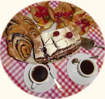 Polish pastries and coffee