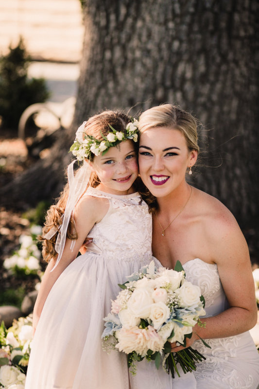 Niece Linnea Kampa and bride Katie Kampa Lentsch