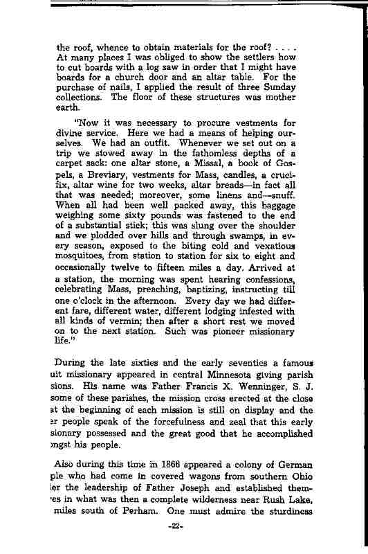 A Century of Living with Christ:  Brief Historical Sketch, Diocese of St. Cloud, MN, 1852-1952, page 22.