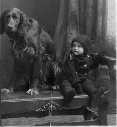 Major the dog and Joseph Stimler.