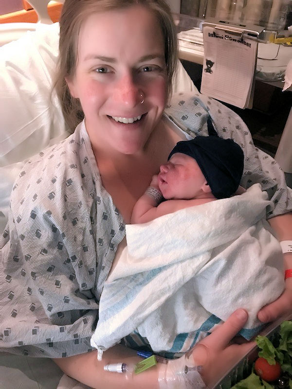Mom Mackenzie, and baby daughter Marit, June 2020