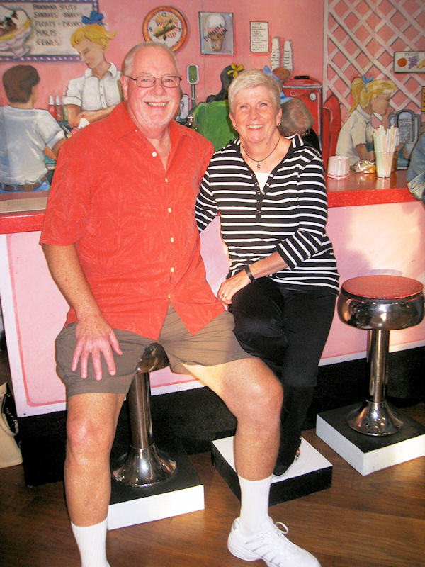 Marvin and Jane Loper at the Sock Hop fund raiser for a new pickleball court, April 12, 2014
