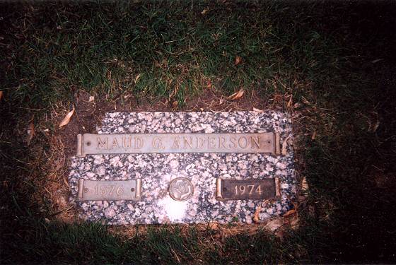 Gravestone of Maud G. Anderson
