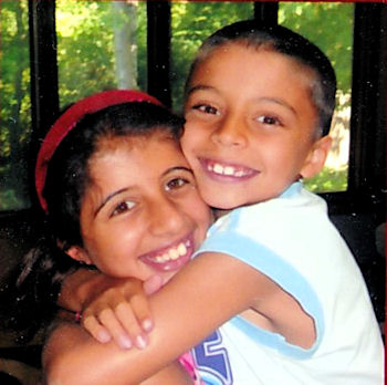 Siblings Maya and Ian, 2012