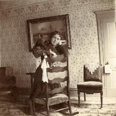 Mayme Nockels at home, circa 1890s