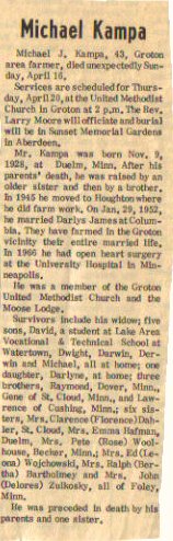 Obituary of Michael J. Kampa