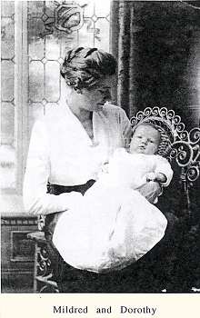 Mildred Fornell holding Dorothy.