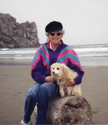 Marie Stimler (n&eacute;e Greenelsh) and her dog, Jeb.