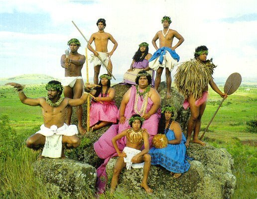 Participants in Molokai's Ka Hula Piko Festival.