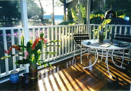 View from lanai of luxury corner unit #M-5.