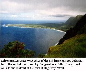 Kalaupapa Peninsula, site of former leper colony.