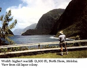 World's Highest Seacliffs, North Shore, Molokai.