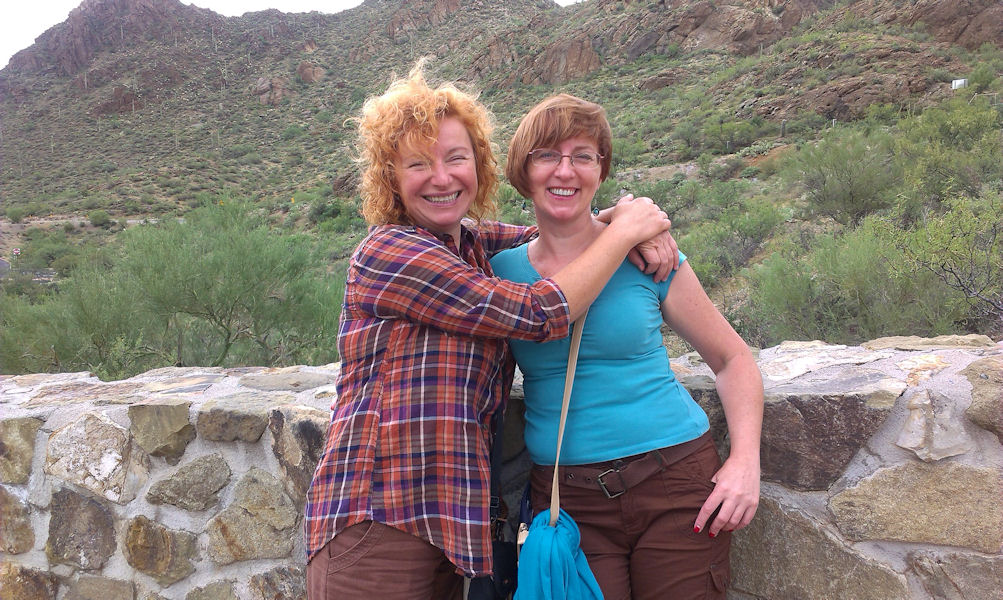Nela Kampa and her friend Joanna, Arizona, 2014