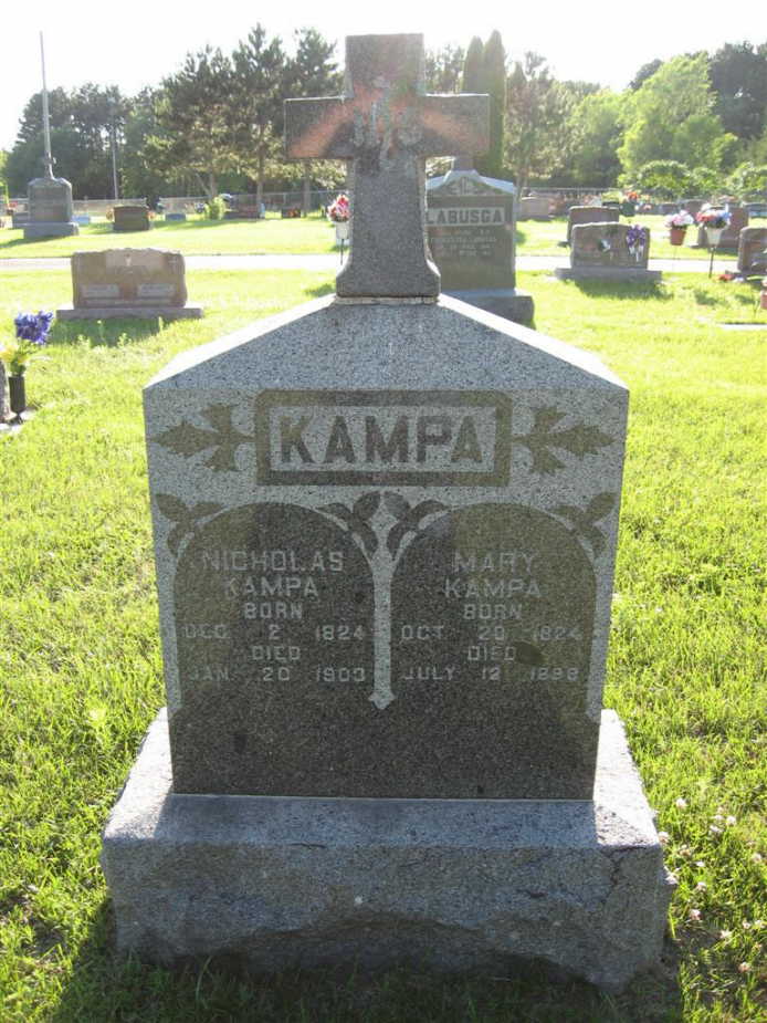 Nicholas and Mary Kampa Gravestone
