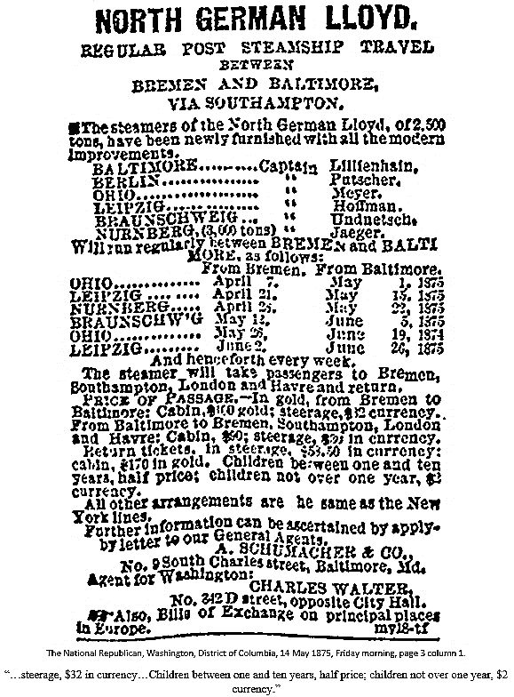 North German Lloyd Steamship Travel Flyer