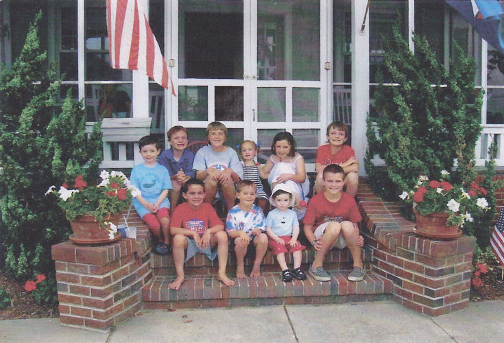 All 10 Stimmler grandchildren July 4, 2010 at Ocean City, NJ Stimmler summer home