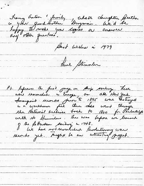 Letter from Paul Stimmler to Joan Dingmann dated February 2, 1979, page three.