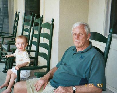 Grandson Paul Murphy and Granddad Paul Stimmler, April 13, 2003.