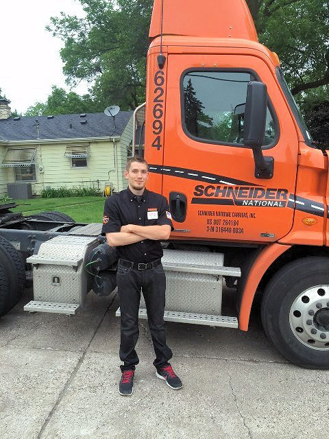 Phil Kampa in front of father Rick's house, August 2015