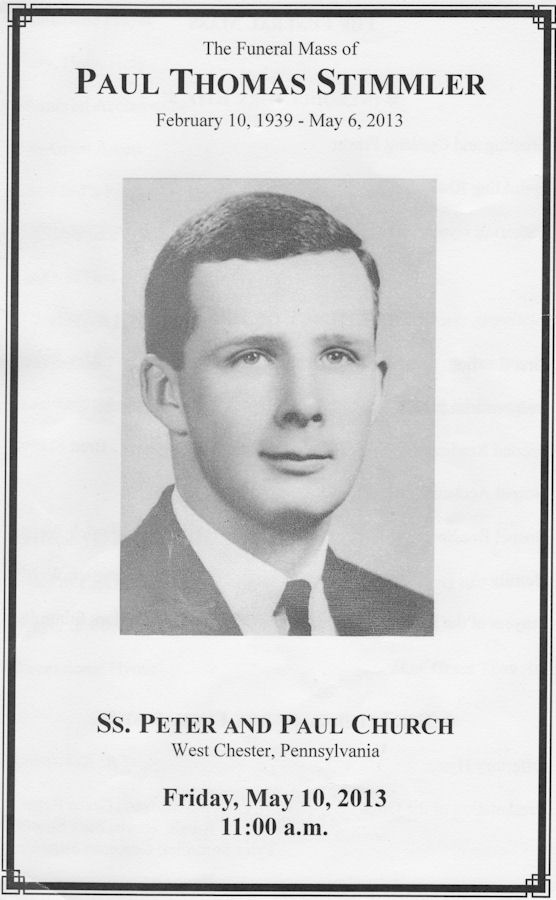 The Funeral Mass of Paul Thomas Stimmler, page 1