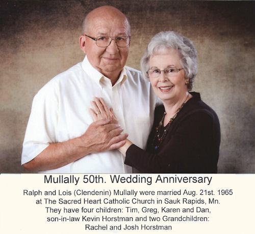 Ralph and Lois (Clendenin) Mullally 50th wedding anniversary