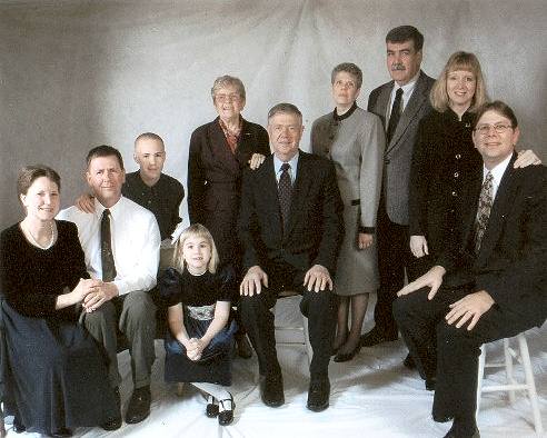 Left to right:  Ellen, Thomas, Josh, Hannah Richter, Marguerite, Ronald Richter, Joan, Michael Powers, Barbara, Timothy Richter.