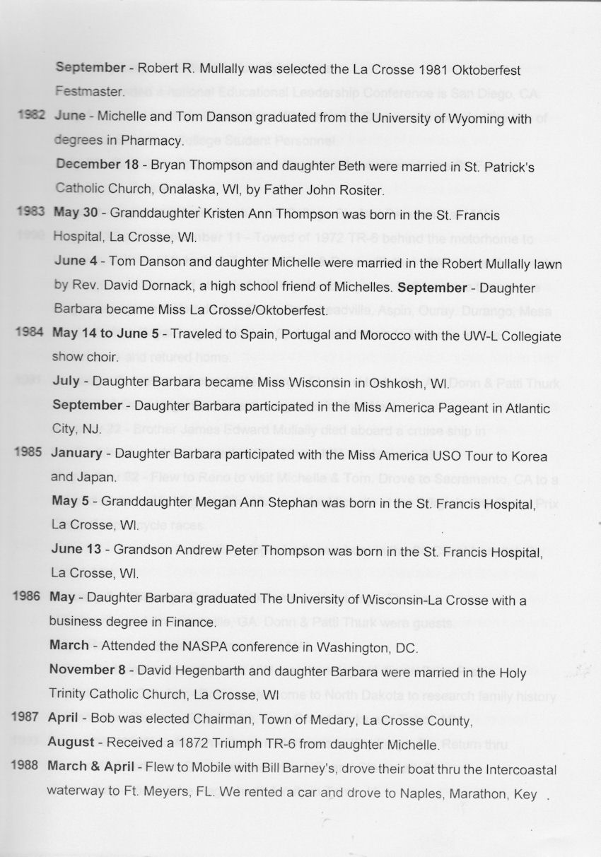 Riding the Rapids, a Chronology of the Life of Robert R. Mullally, Ed.D., page 10