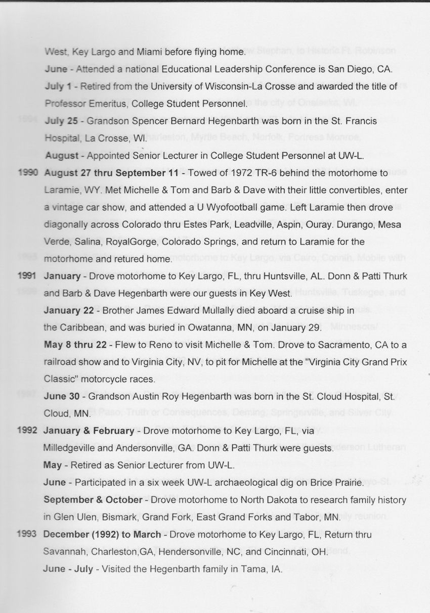 Riding the Rapids, a Chronology of the Life of Robert R. Mullally, Ed.D., page 11