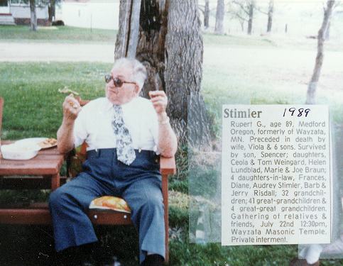 Obituary of Rupert George Stimler (1989).