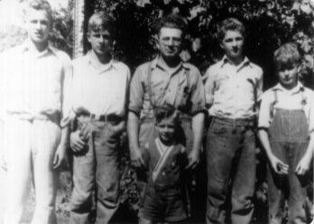 Spencer, Armin, Rupert, Forrest, Richard and little Gilbert Stimler in front, MN.
