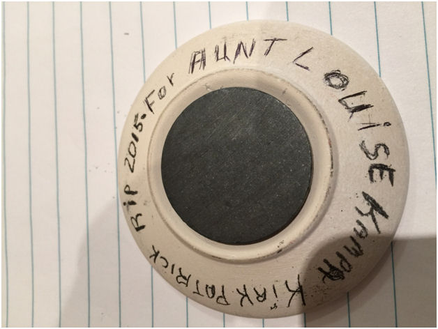 Disc left in memory of Aunt Louise Kirkpatrick