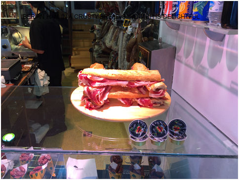 Delicious Iberian ham sandwiches