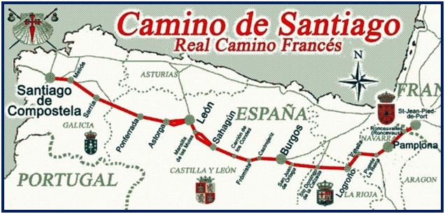 Map of Santiago de Compostela