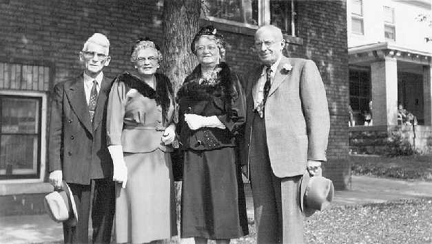 Ray, Inez, Harry, Clara and Ernest Greenwood, 50th Wedding Anniversary, September 1954