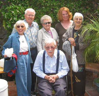 Dorothy (Kampa) Fastiggi, John K. and Dorothy (Drewes) Munson, Rae (Stimler) Bordua and Louise (Kampa) Kirkpatrick, Soquel CA, July 2003.