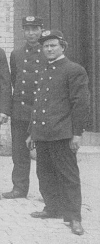 Closeup of St. Cloud Fire Department, showing Frank R. Balder [second from right].