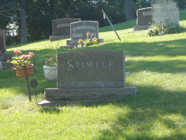 Gravestone of Rupert, Viola and Jr. Stimler, Summit Park Cemetery, Wayzata, Hennepin, Minnesota