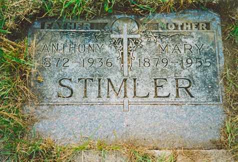 Footstone of Anthony and Mary Stimler's Grave, Foley MN.