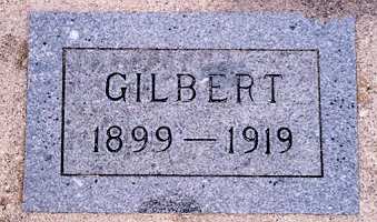 Gilbert Stimmler's Gravestone, St. Marcus Cemetery, Clearlake, MN.
