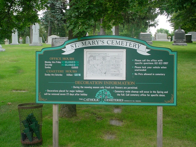 St. Mary's Cemetery, Minneapolis, Hennepin, Minnesota