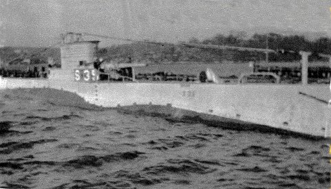 U.S.S. Submarine S35 on which George served in the 1920s
