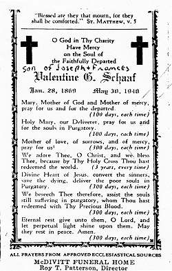 Top of page from the 1860 Minnesota Census, Lake Town in Carver County as of June 15, 1860 showing Joseph and Franciska (Stimmler) Schaaf and their family, plus Franciska's older brother, Nicholas Stimmler.