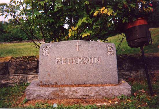 Peterson family headstone